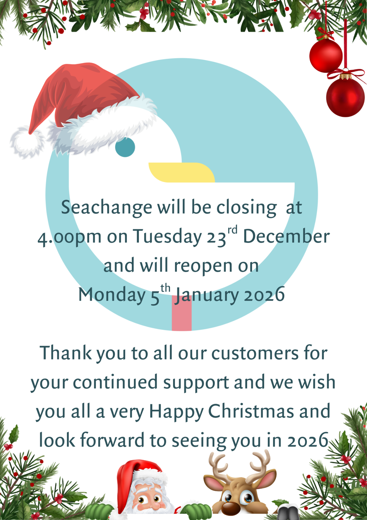 Christmas opening hours 2